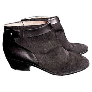 Madewell B2975 Women’s Boots Ankle US 11 Charley Collar Black Suede Leather